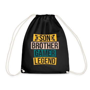 son brother gamer legend - Turnbeutel - Schwarz - Vorne