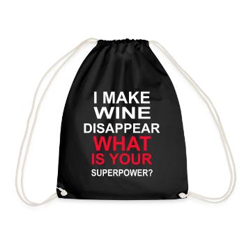 Beer Wine Whiskey Schnapps Alcohol - Drawstring Bag - black - Front