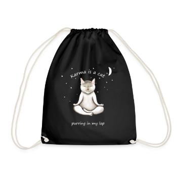LE KARMA EST UN CHAT QUI RONRONNE SUR MES GENOUX - Sac de sport léger - noir - Devant