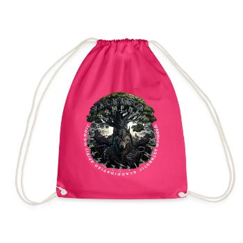 Wikinger Valhalla Wolf Odins - Turnbeutel - Fuchsia - Vorne