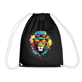 Noci le lion cool - Sac de sport léger - noir - Devant