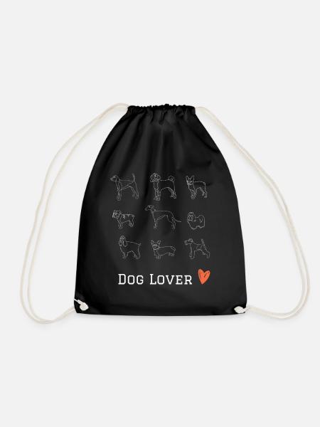 Dog Lover (w) - Turnbeutel - Schwarz