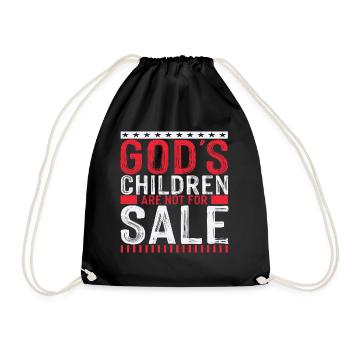 God´s Children are not for Sale - Turnbeutel - Schwarz - Vorne