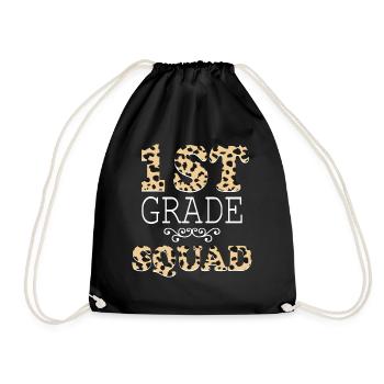 Leopard 1st Grade Teacher Gifts For Teachers - Drawstring Bag - black - Front
