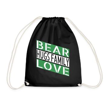 dictons blagues amusantes idée présente ours câlins geek - Sac de sport léger - noir - Devant