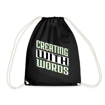 Quote Funny Creative Process Birthday Happy - Drawstring Bag - black - Front