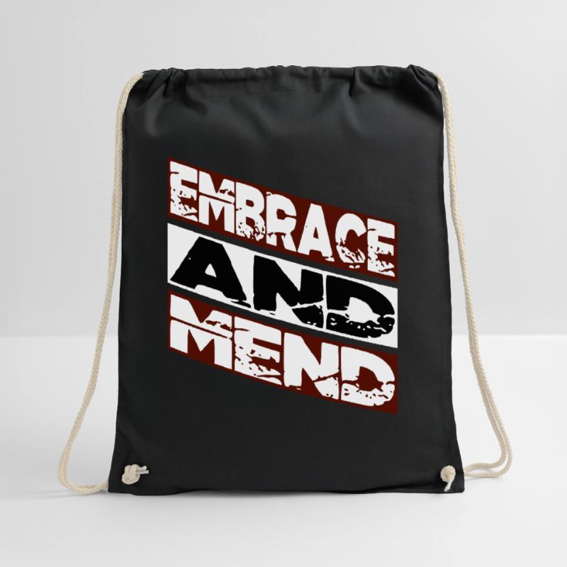 Support Network Supportive Relationships Happy Drawstring Bag