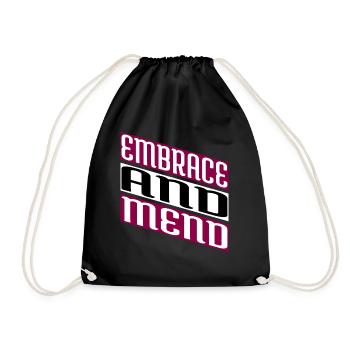 spiritual healing gift emotional healing - Drawstring Bag - black - Front