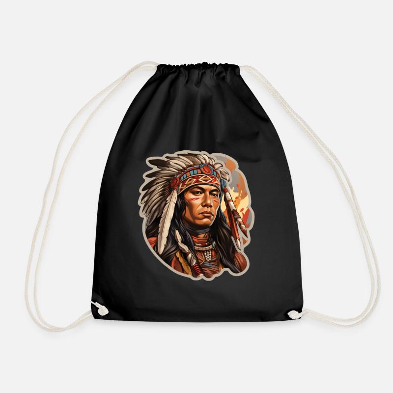 Native American - Turnbeutel - Schwarz