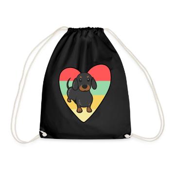 Easily Distracted by wieners - Drawstring Bag - black - Front