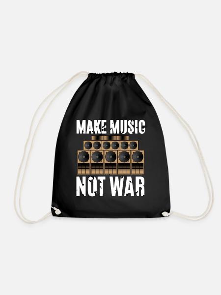 Make Music Not War - Turnbeutel - Schwarz
