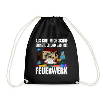 Fireworks New Year's Eve - Drawstring Bag - black - Front