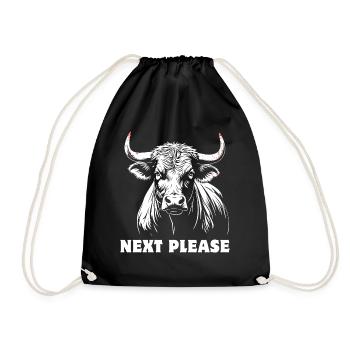 Taureau - Suivant s’il vous plaît - fier, sûr de lui - Sac de sport léger - noir - Devant