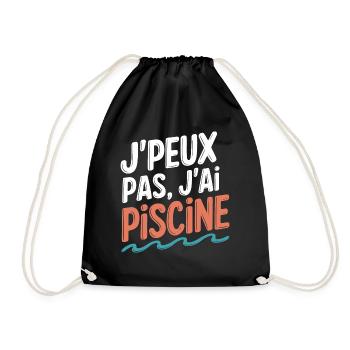 J'peux pas, j'ai piscine - Sac de sport léger - noir - Devant