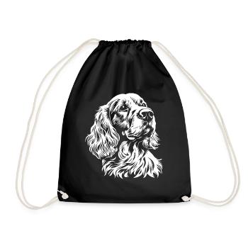 Cocker Spaniel - Fan de chiens - Sac de sport léger - noir - Devant