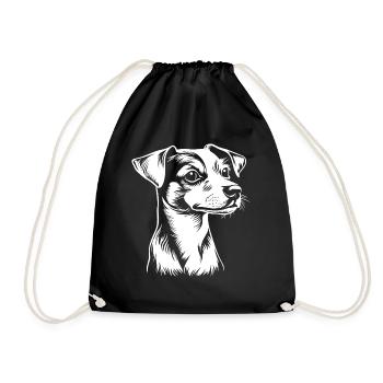 Jack Russel Terrier - Hunde Fan - Turnbeutel - Schwarz - Vorne