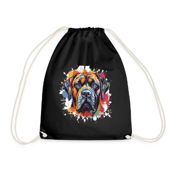 Chien - Sac de sport léger - noir - Devant