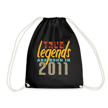 Les vrais légendes sont nés en 2011. Année 2025. - Sac de sport léger - noir - Devant