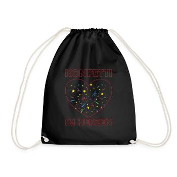Confetti in the heart - Drawstring Bag - black - Front