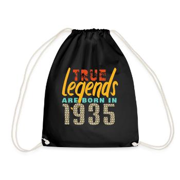 Die True Legends wurden 1935 geboren. Jahr 2025. - Turnbeutel - Schwarz - Vorne