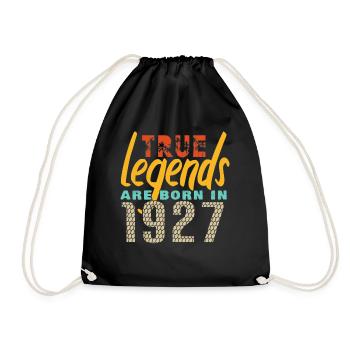 Les vrais légendes sont nés en 1927. Année 2025. - Sac de sport léger - noir - Devant
