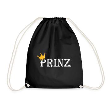 Prinz - Turnbeutel - Schwarz - Vorne