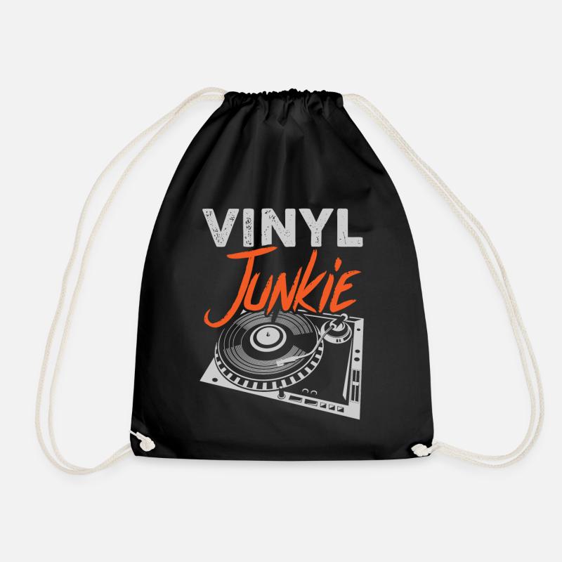Vinyl Junkie - Turnbeutel - Schwarz
