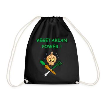 Le pouvoir des végétariens - Sac de sport léger - noir - Devant