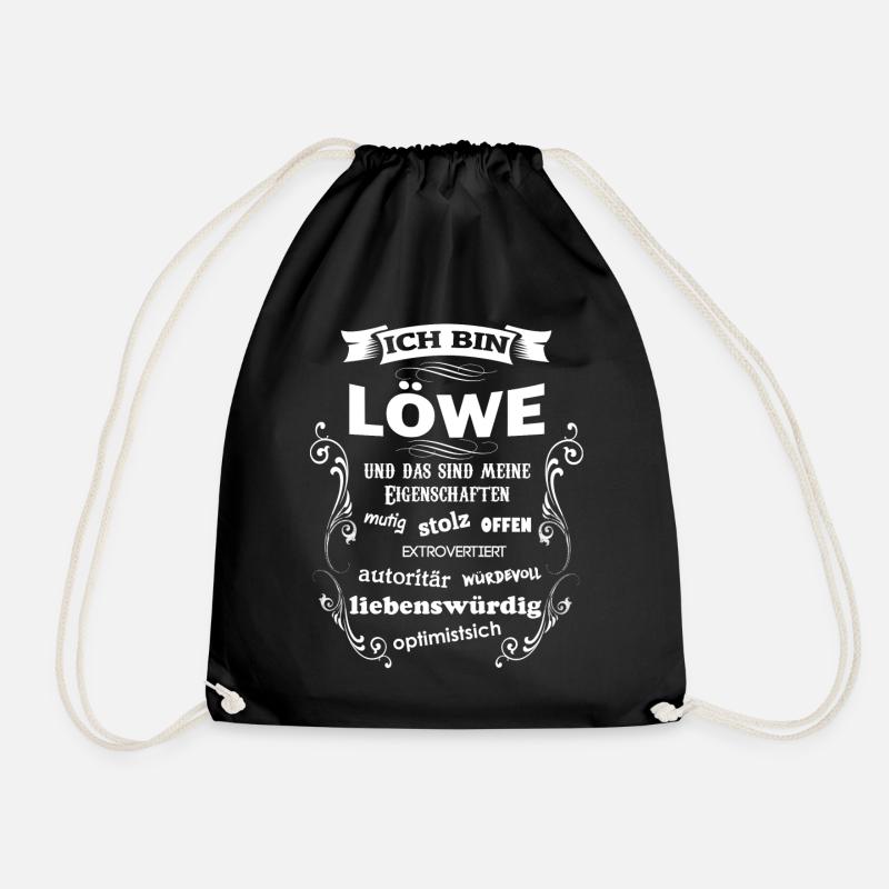 LÖWE - GEBURTSTAG - Turnbeutel - Schwarz