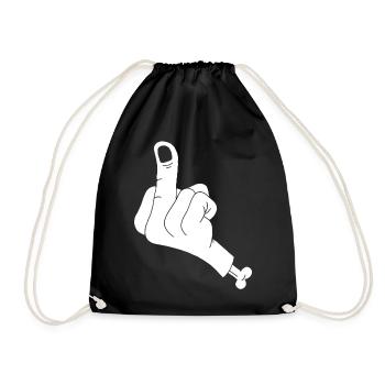 Main coupée et vulgarité (blanc) - Sac de sport léger - noir - Devant