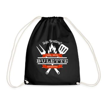 Echte Griller und keine Soja Rambos - Bulette - Turnbeutel - Schwarz - Vorne