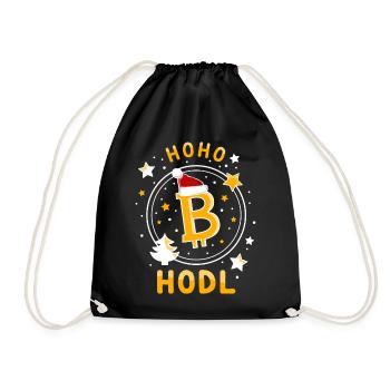 Bitcoin zu Weihnachten Hoho Hodl BTC - Turnbeutel - Schwarz - Vorne