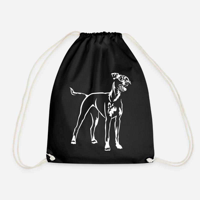 Deutscher Pinscher "Black Edition" - Turnbeutel - Schwarz