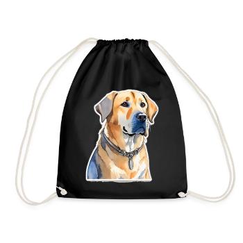 Labrador - Drawstring Bag - black - Front
