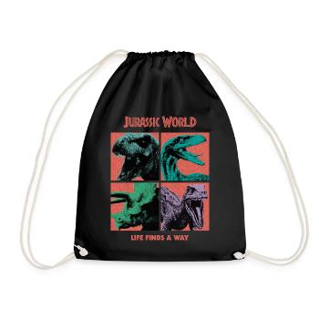 Jurassic World Life Finds A Way - Turnbeutel - Schwarz - Vorne