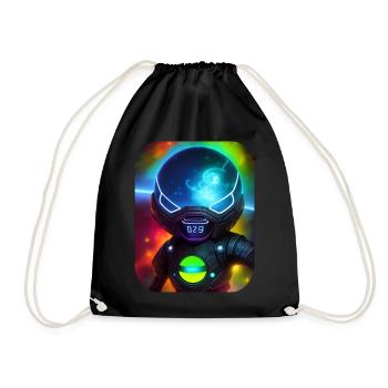 Weltraum Astronaut - Turnbeutel - Schwarz - Vorne