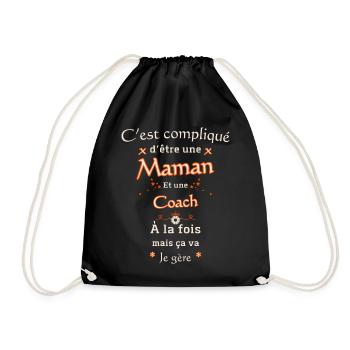 Maman et Coach - Sac de sport léger - noir - Devant