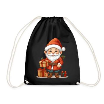 Christmas Gnome - Drawstring Bag - black - Front