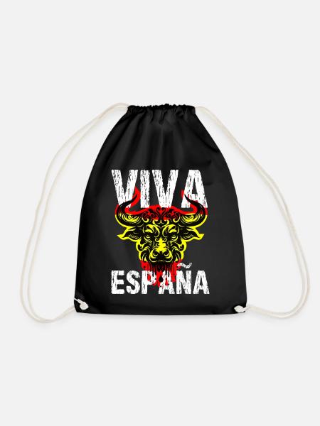 Viva Espana Lang lebe Spanien Torro Fan Design - Turnbeutel - Schwarz
