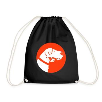 Ferret Russell logo - Drawstring Bag - black - Front