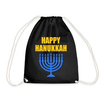HAPPY HANUKKAH - Sac de sport léger - noir - Devant