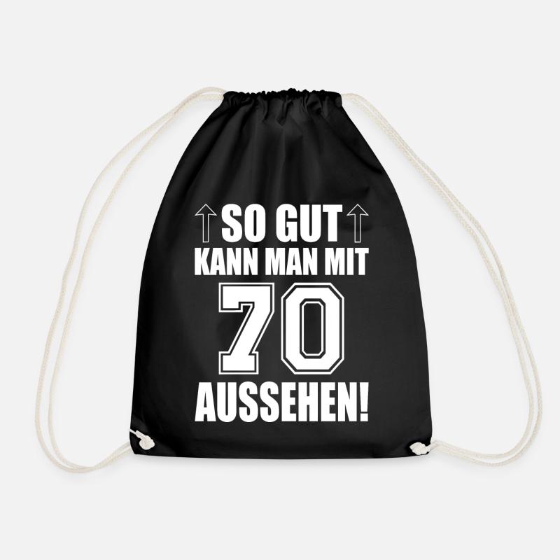 so gut kann man mit 70 aussehen - Turnbeutel - Schwarz