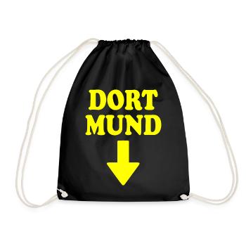 dort mund - Turnbeutel - Schwarz - Vorne