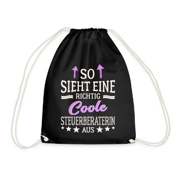 So sieht eine richtig coole Steuerberaterin aus - Turnbeutel - Schwarz - Vorne