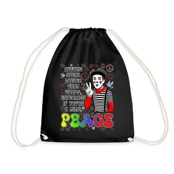 La paix est la chose la plus importante - Sac de sport léger - noir - Devant
