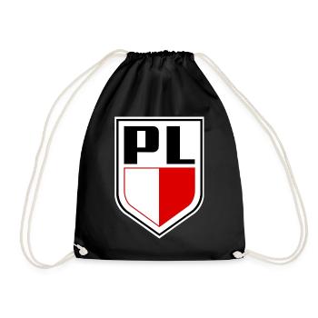 Drapeau polonais, couleurs nationales polonaises - Sac de sport léger - noir - Devant
