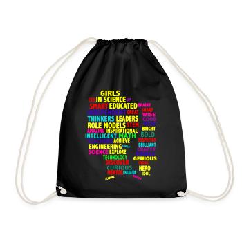 Girls In Science - Drawstring Bag - black - Front