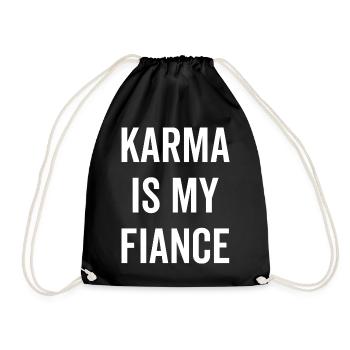 Le karma est mon fiancé - Sac de sport léger - noir - Devant
