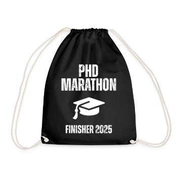 PhD Marathon Finisher 2025 - Sac de sport léger - noir - Devant