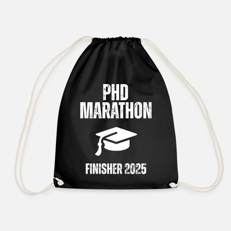PhD Marathon Finisher 2025 - Turnbeutel - Schwarz